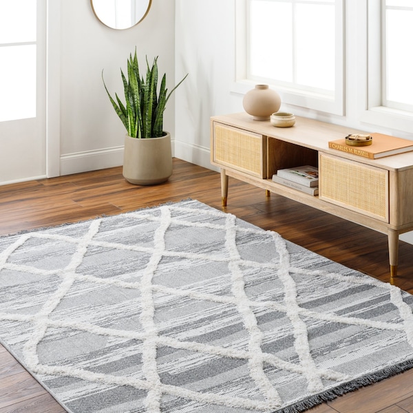 Morocotton MCT-2306 Area Rug , With Fringe